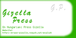 gizella press business card